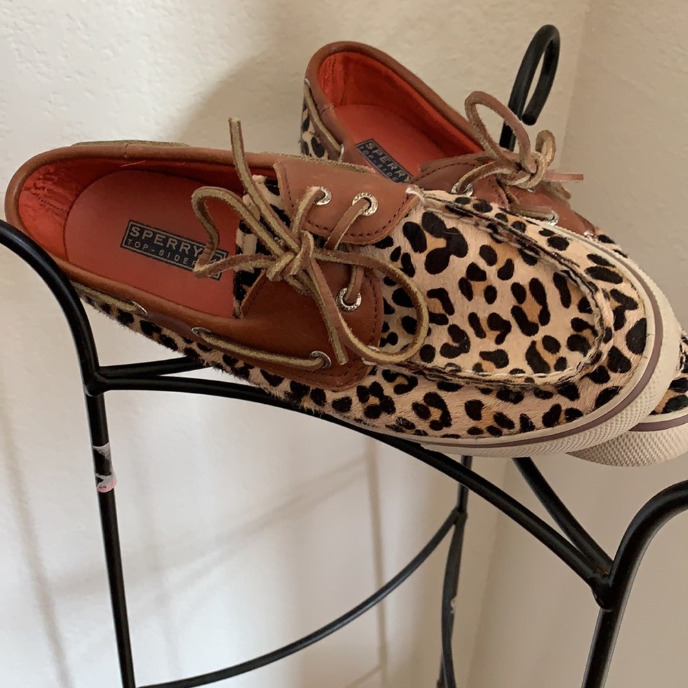 Cheetah Print Sperry Top-Side Women’s 8